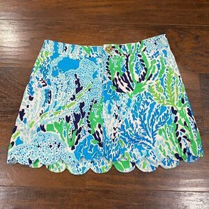 Lilly Pulitzer Blue Let's Cha Cha Callahan Skort
